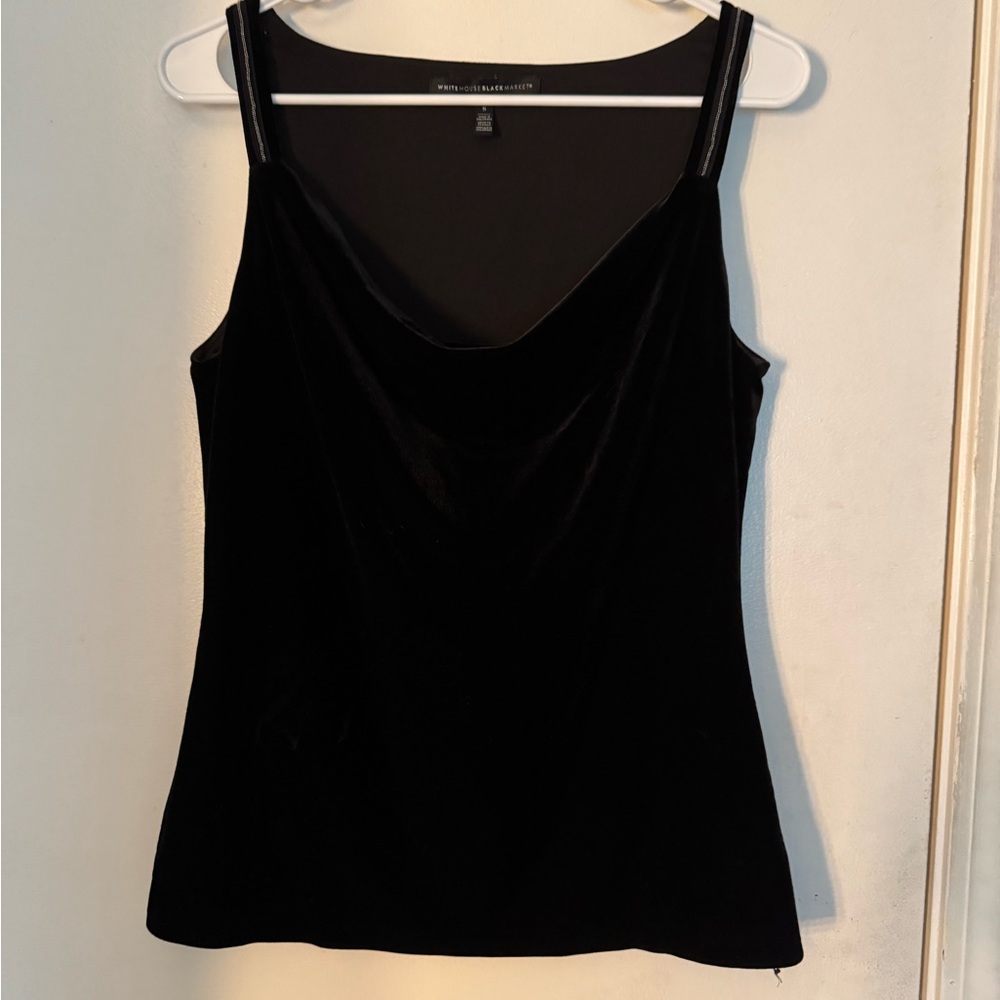White House Black Market Black Fitted Sleeveless Camisole